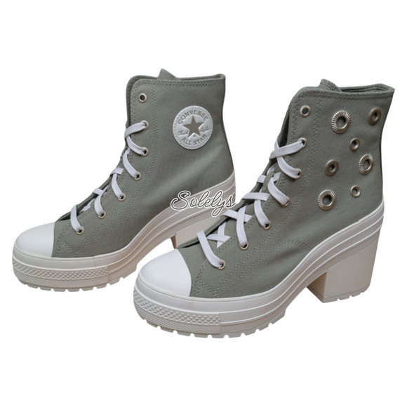 Converse Chuck 70 De Luxe Heel Platform Metal Ring Light Field Surplus Green 9.5 - Picture 4 of 10